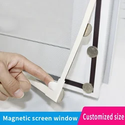 Insect Magnetic Windows Screen Tulle Mesh Stealth Customize DIY Summer Mesh Curtain Removable Washable Anti Fly Mosquito Net