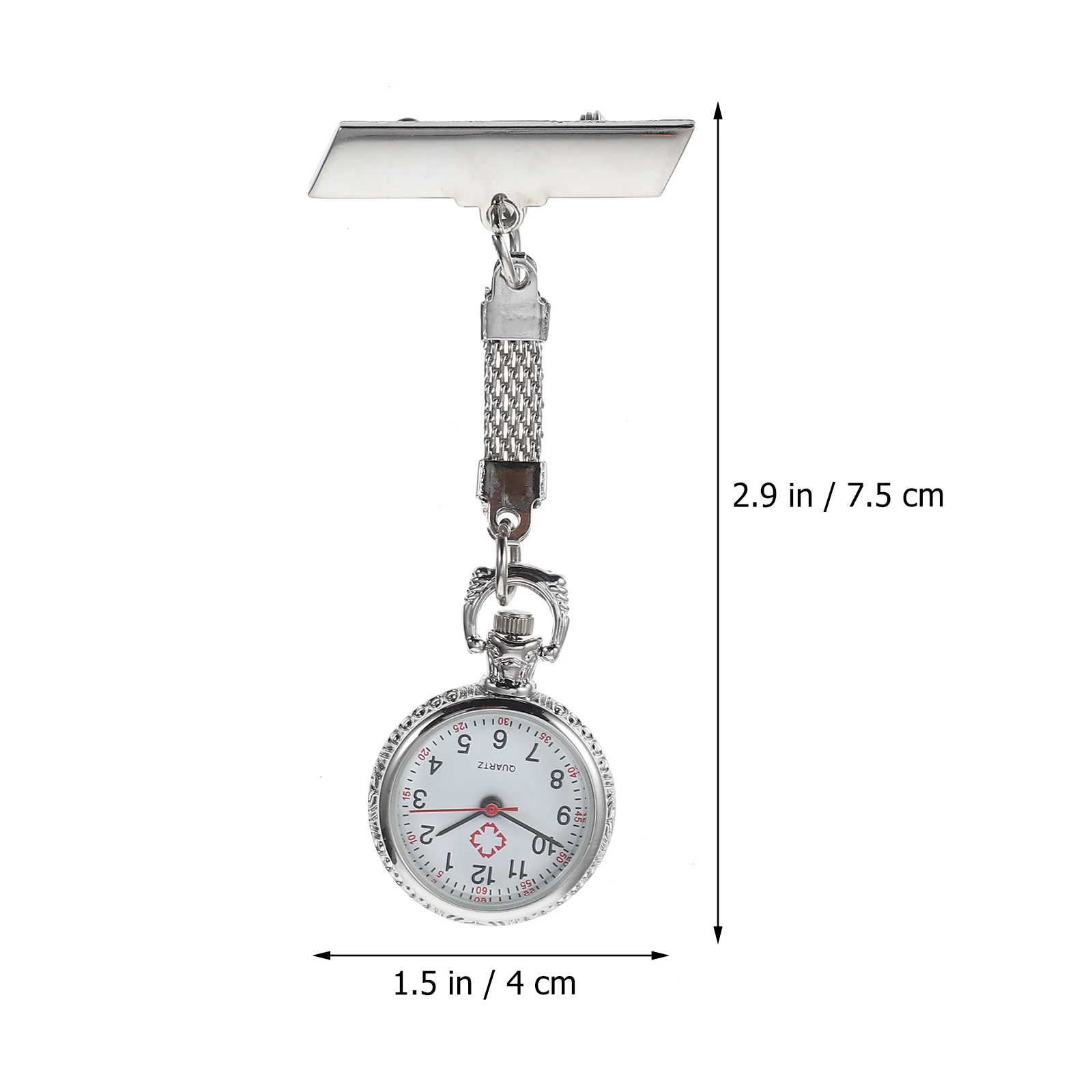 

Nurse Pocket Alloy Large Dial Portable Medical Student Fob Watch Durable Professional Design Fashion Simple Elegant Women Nurse