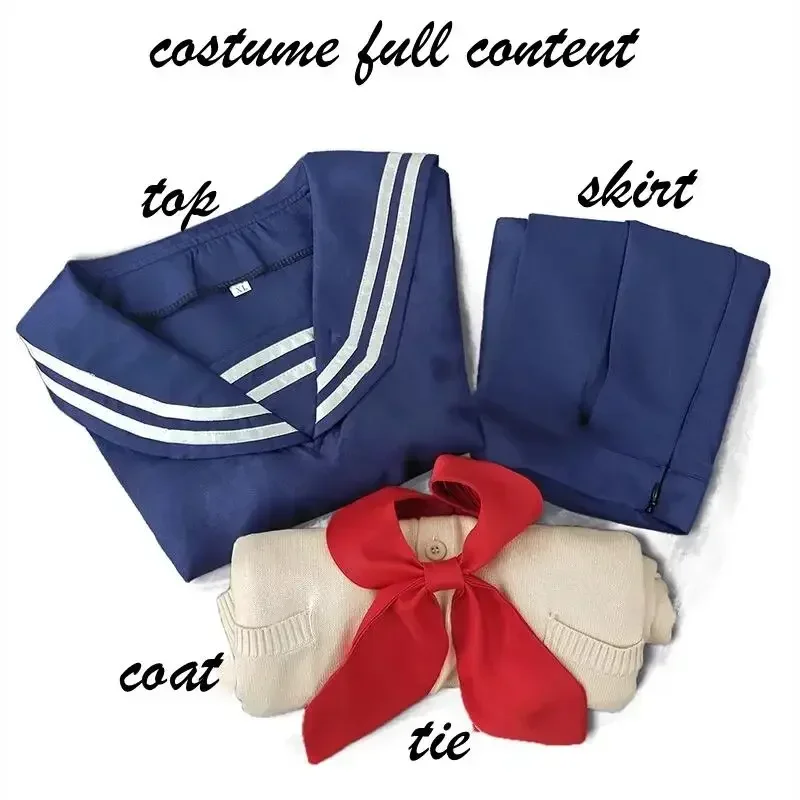 Anime My hero academia Cosplay Costume Boku No Himiko Toga JK Uniform Sweater Wig Halloween Costumes for Women /