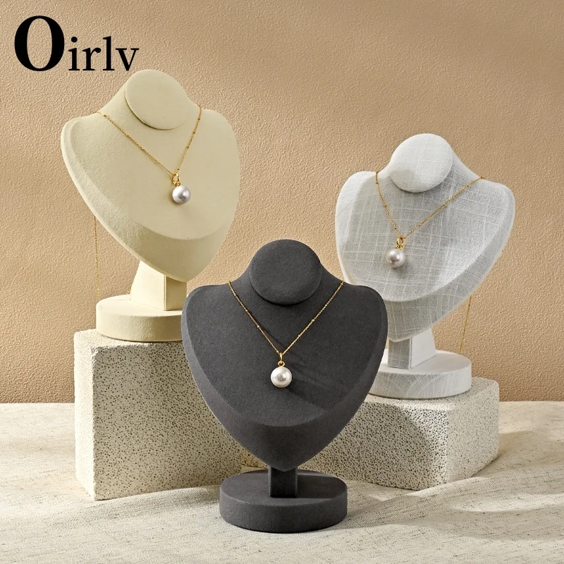 Oirlv New High Quality Model Bust Show Exhibitor Jewelry Display Necklace Pendants Mannequin Jewelry Stand Organizer Colors