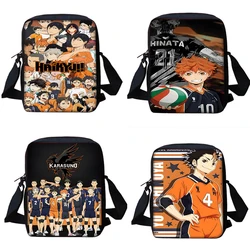 Junge Mädchen niedlichen Volleyball Anime Haikyuu gedruckt Schulter Umhängetasche Kind lässig Handtasche Männer Frauen Telefon Tasche Einkaufstasche