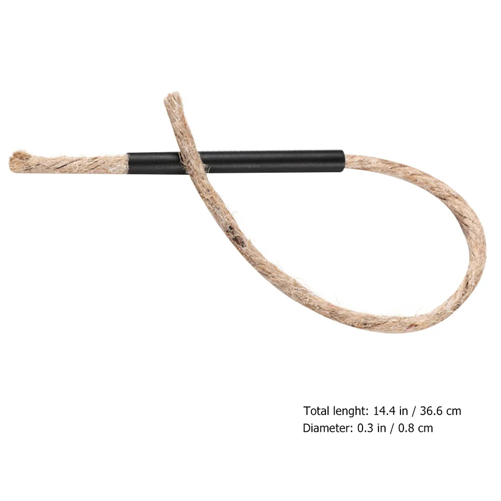 2Pcs Survival Wick Cord Fire Starter Outdoor Camping Rope Aluminum Handle Flame Resistant Windproof Fire Starter
