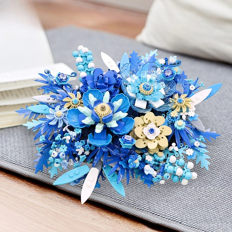 

Starry Flower Sea Eternal Rose Plant Desktop Ornament Kids Educational Building Blocks Toy