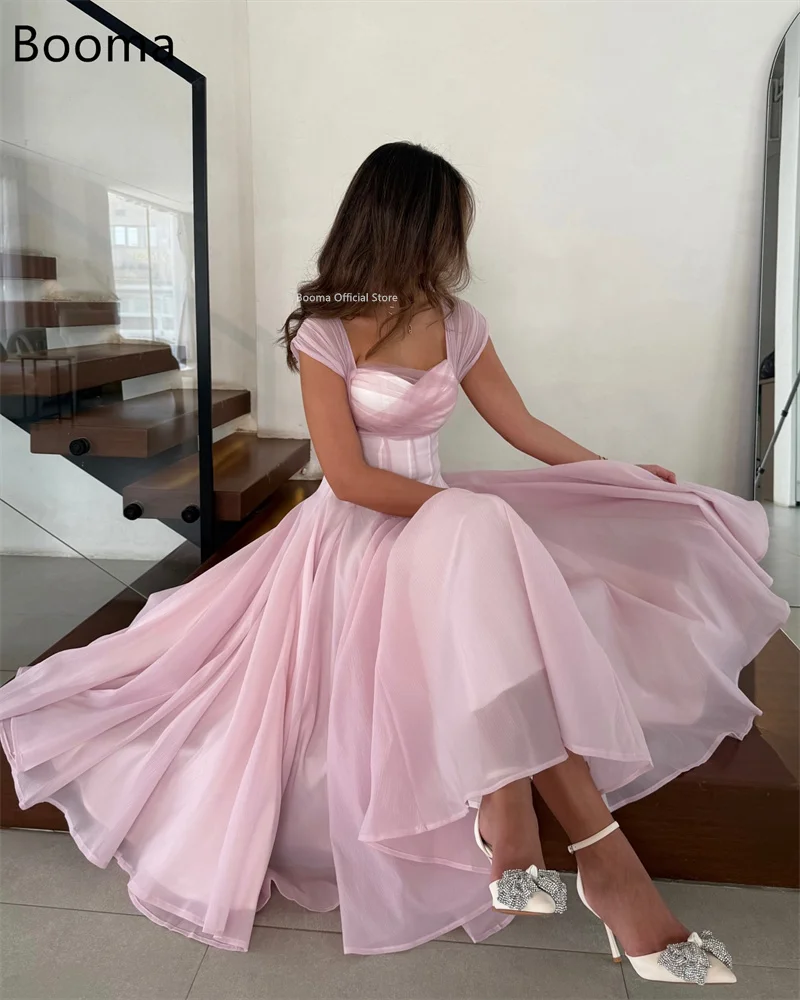 Booma A-Line Evening Dresses Formal Party Gowns for Women Long Pleat Spaghetti Strap Elegant Prom Gown Customize 2025 image 2
