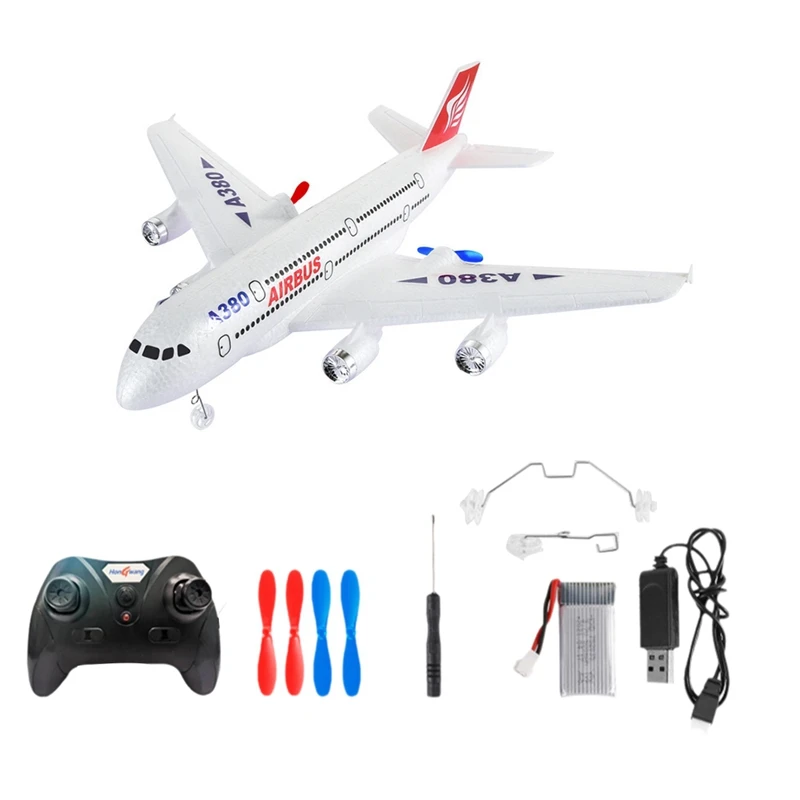 Airplane Module A380 RC Airplane 2.4G Remote Control Toy Fixed Wing Plane Gyro Outdoor Aircraft Model Birthday Gift for Kids