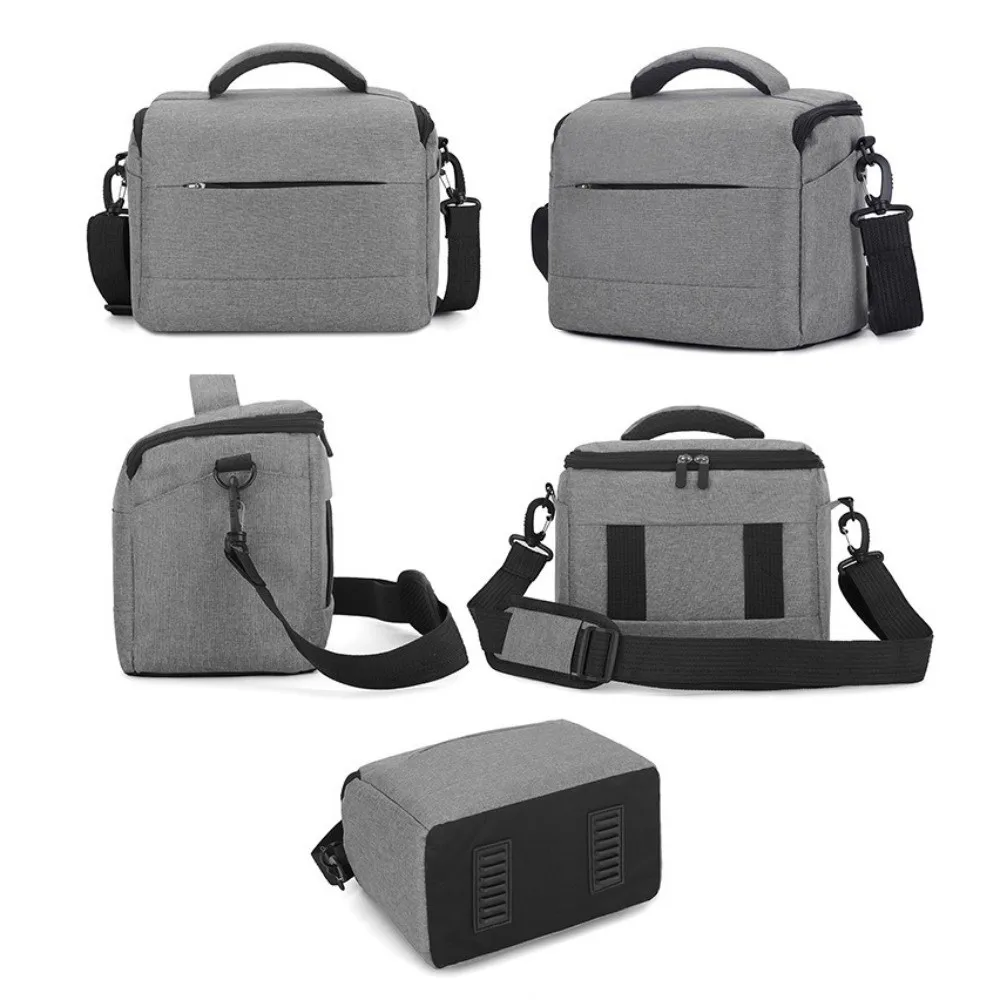 Multi-functional Digital DSLR Camera Bag Waterproof Wear Resistant Camera Storage Bag Padded Dividers Nylon Camera Lens Pouch