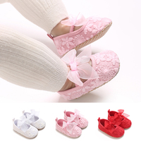 3-Color Cute Lace Baby Girl Princess shoes Baby Moccasins Moccs Shoes Bow Fringe Soft Soled Non-slip Footwear Crib Shoes