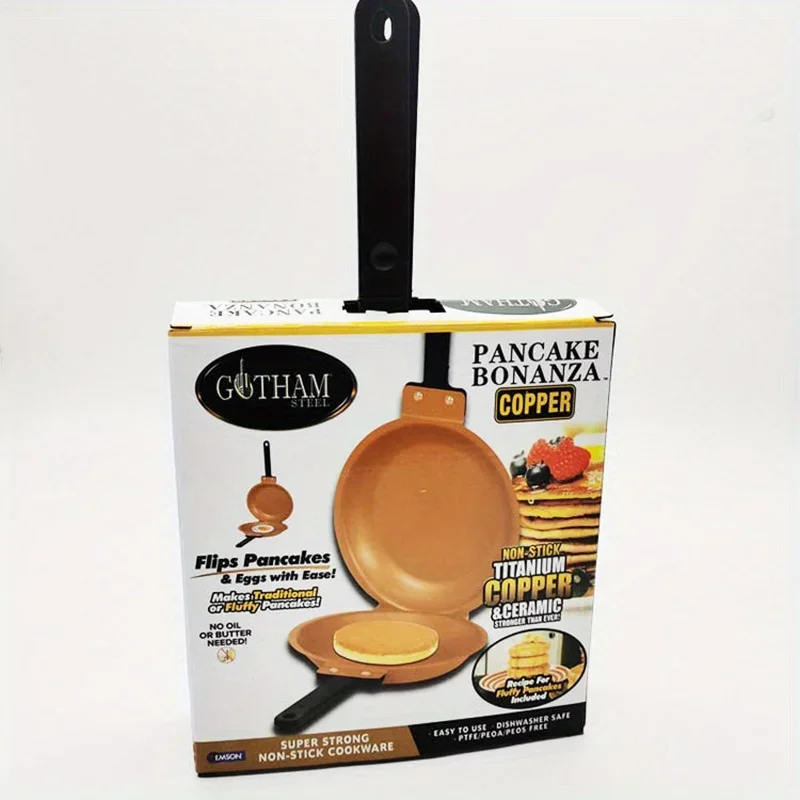 Double Side Frying Pan Green Non-stick Flip Frying Pan With Ceramic Coating Pancake Maker For Household Kitchen Cookware