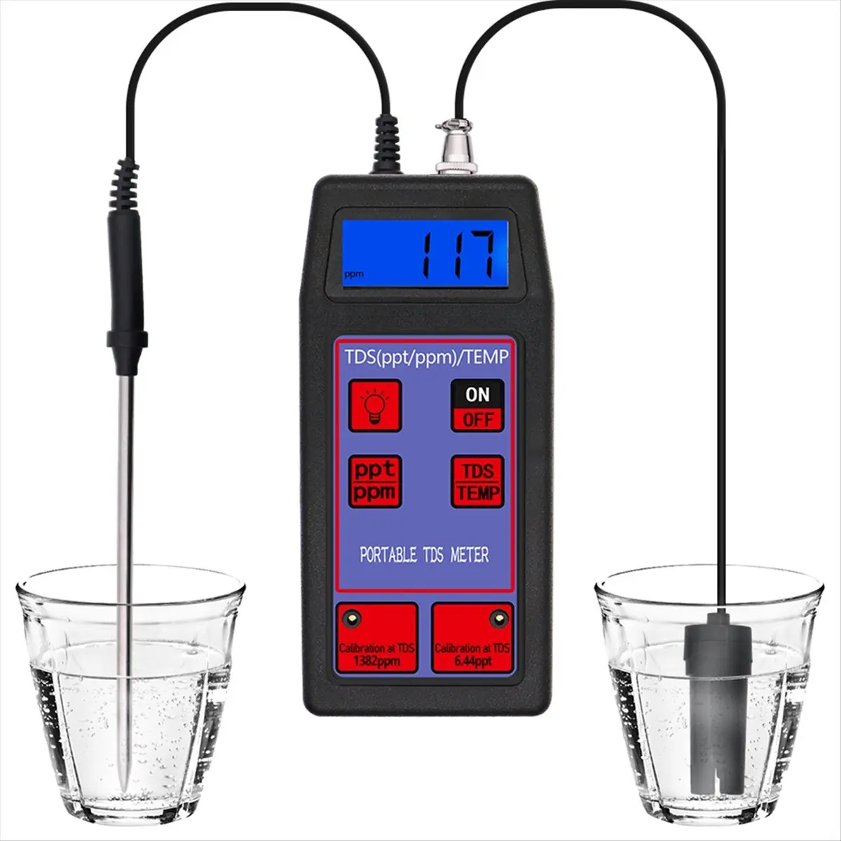 LCD Digital TDS Meter High Precision Water Quality Tester TDS Temperature Detector Waterproof Water Analyzer