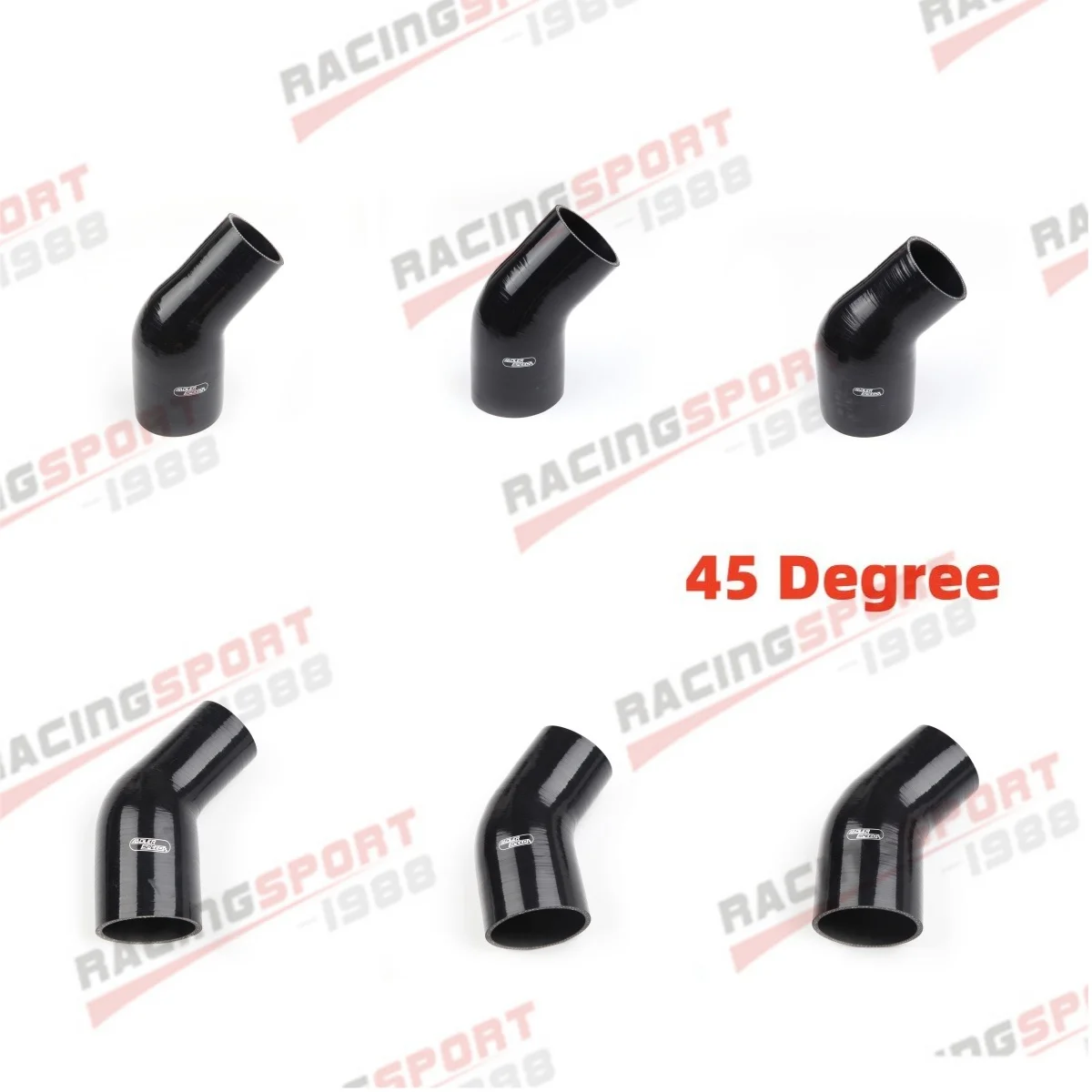 45 Degrees 4Ply Reducer Silicone Elbow Hose 38 45 63 76 83 89MM Rubber Joiner Bend Tube For Car Accessories Cold Air Intake Hose
