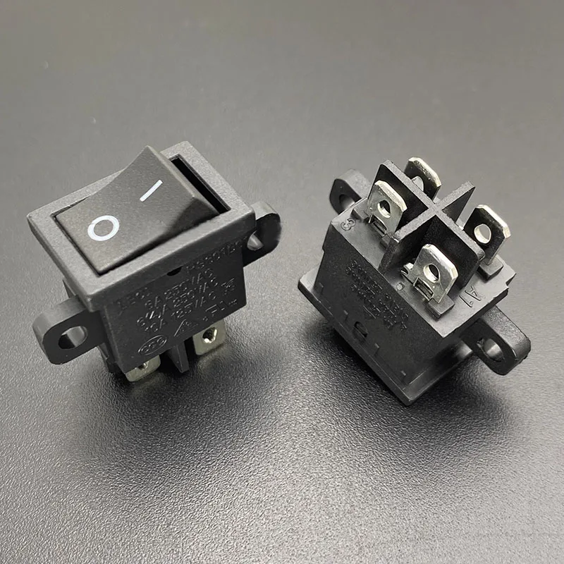 Original RS601D rocker ship power switch 4 pin 2 speed 21*15mm 6A250V LCD TV switch with ear fixed holes