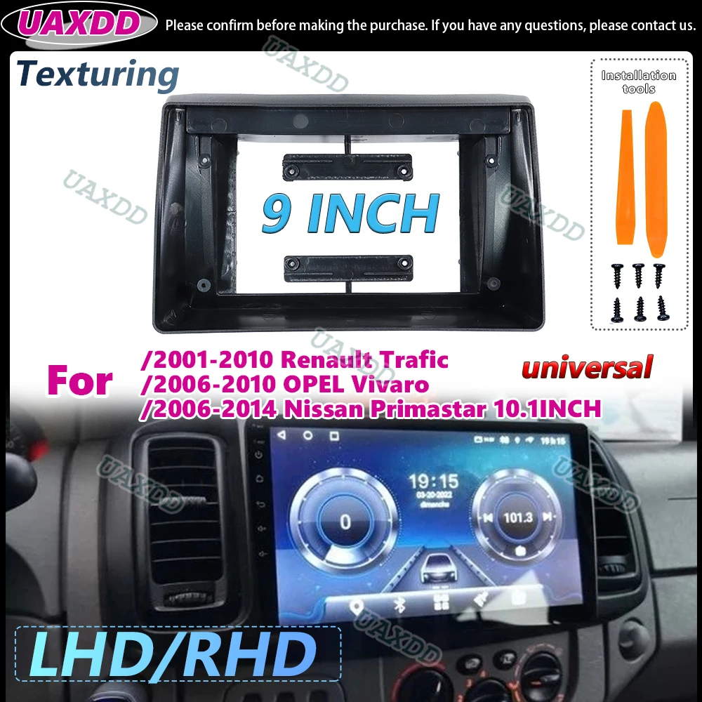

Для 2001-2010 Renault Trafic 2006-2010 OPEL Vivaro 2006-2014 Nissan Primastar 10,1 дюйма Текстурирующая универсальная рамка панели лицевая панель CD