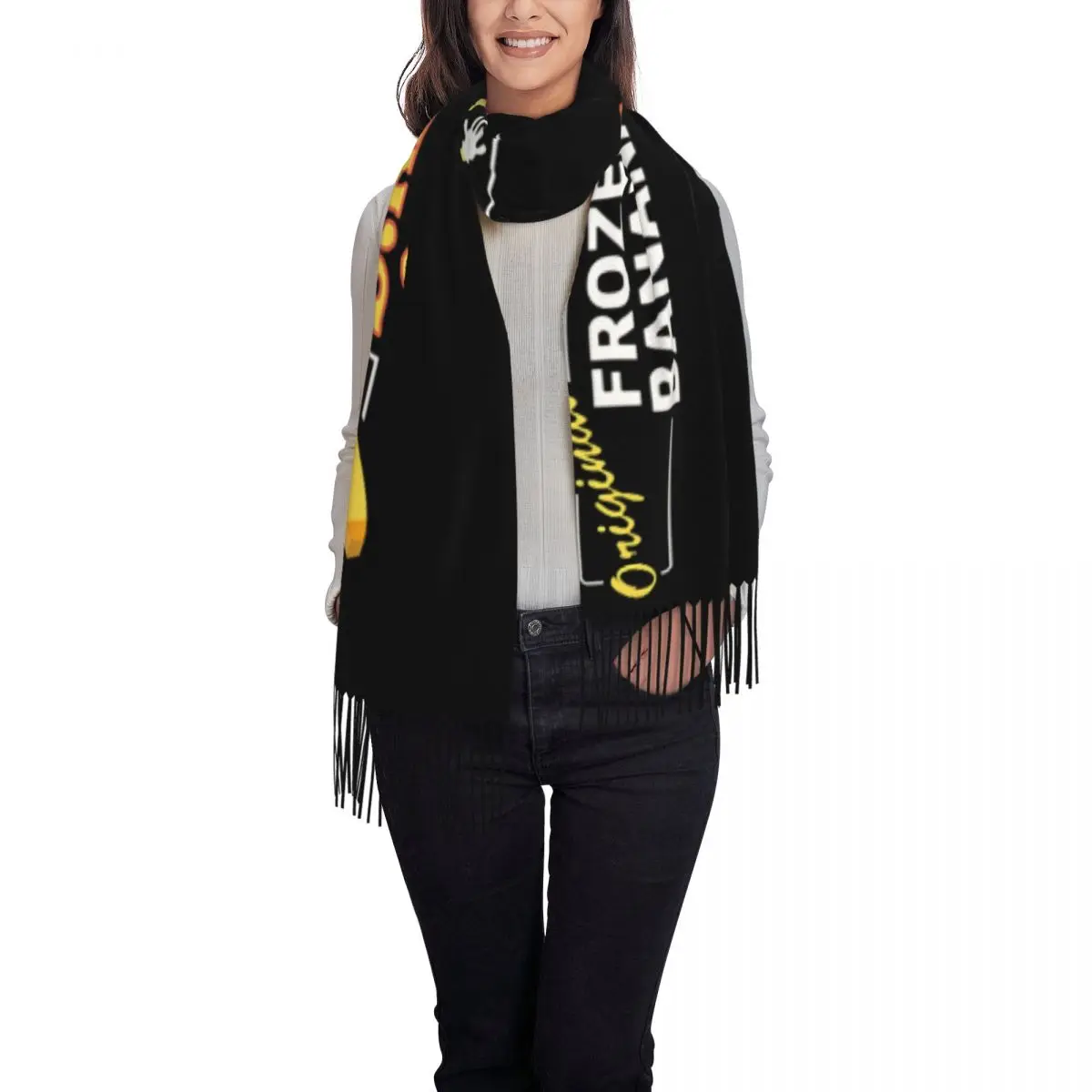 مخصص مطبوعة القبض على التنمية Bluth's المجمدة الموز وشاح النساء الرجال الشتاء الخريف الدافئة الأوشحة شال التفاف #2