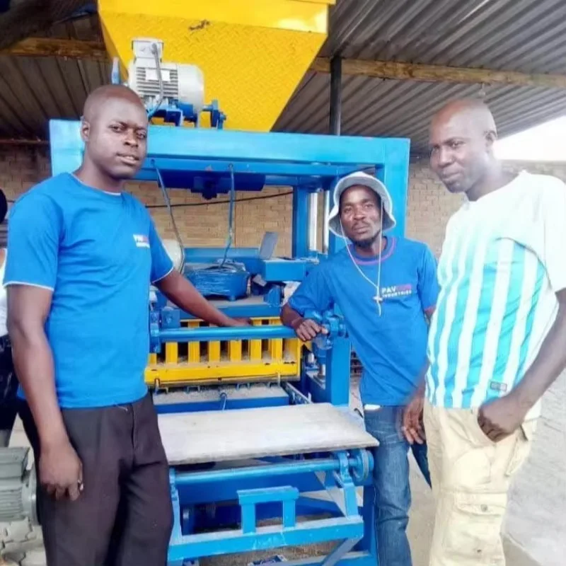 Customized QT4-24 Concrete Hollow Block Making Machine Bricks Moulding Machine