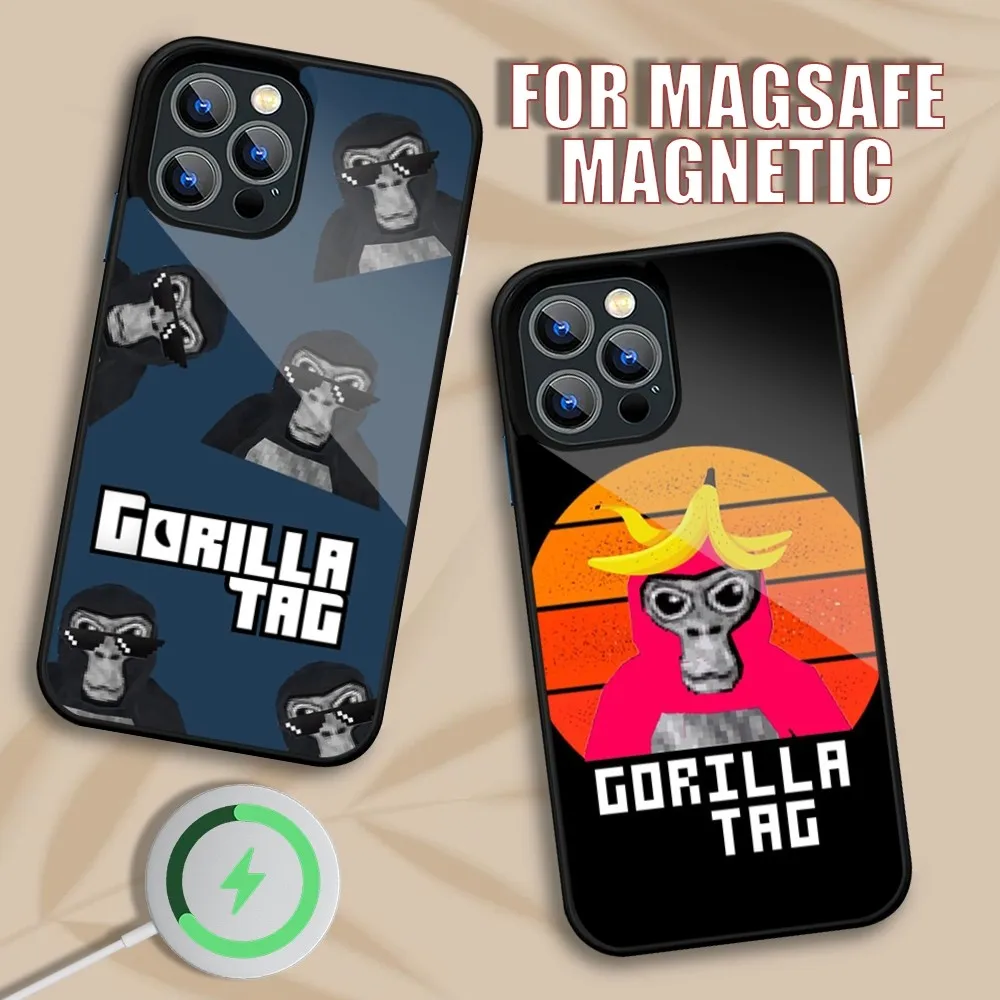 Game G-Gorilla Tags Phone Case For iPhone 15 14 13 12 11 Pro Max Plus Magsafe Magnetic Wireless Charging Cover