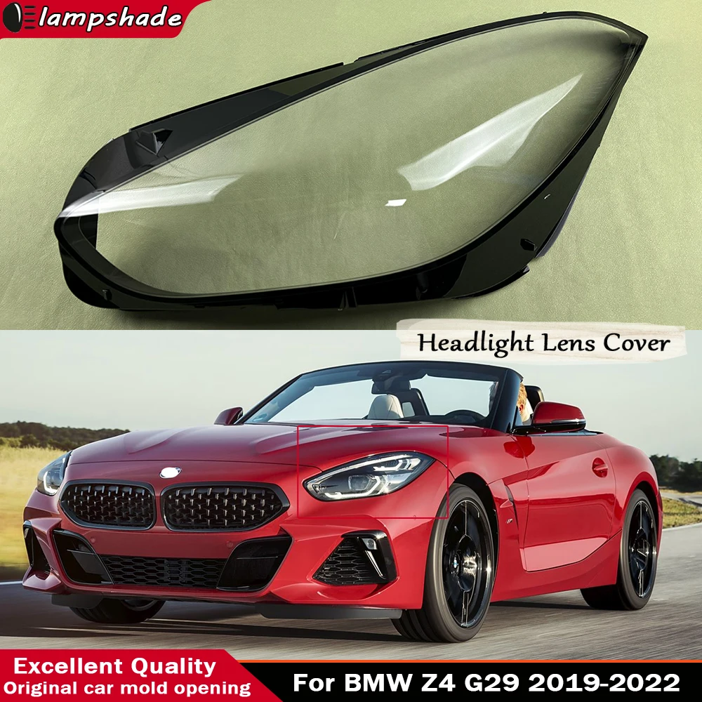 

For BMW Z4 G29 Front Headlight Cover Transparent Lamp Shade Headlamp Lamp Shell Replace Original Lampshade Plexiglass 2019-2022