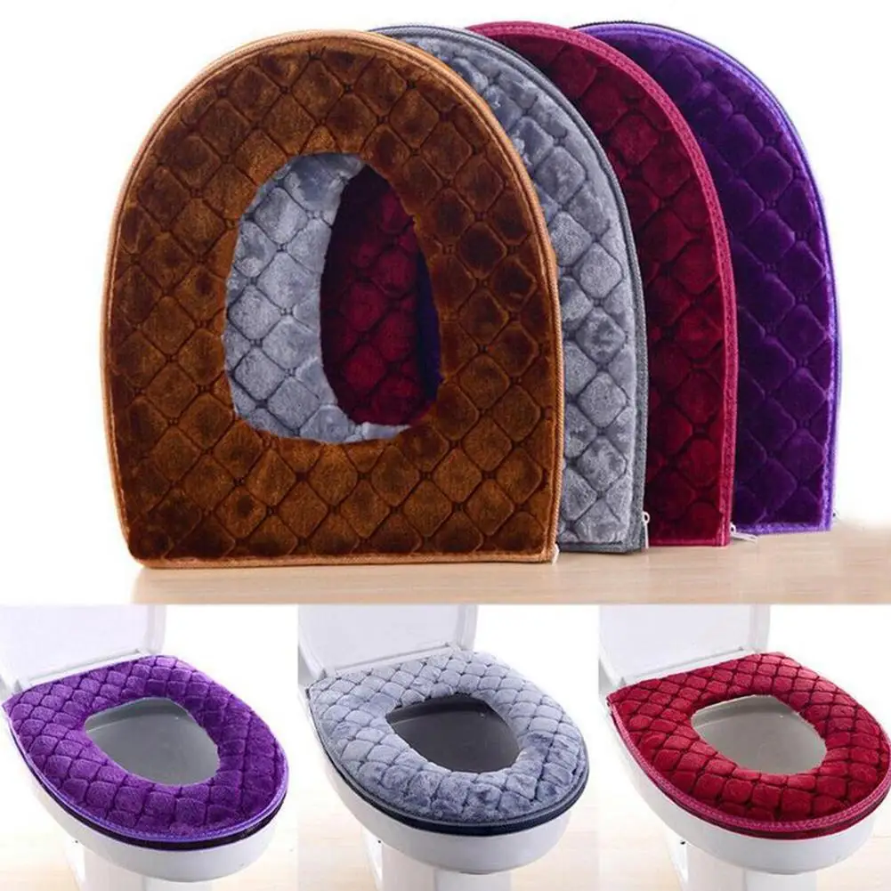 1pcs Toilet Cover Autumn Winter New Nordic Style And Toilet Comfortable Toilet Pure Soft Color Cushion Thick Toil M0t4