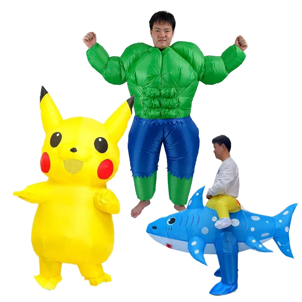 

Pokemon Pikachu Cosplay Anime Costume Suit Festival Funny Outfit For Family Men Women Boy Grils School Party