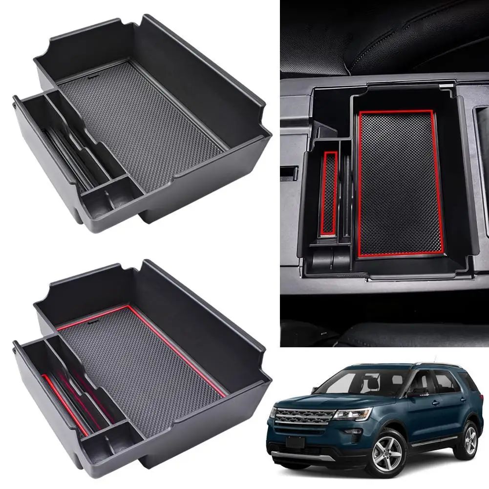 Center Console Tray For Explorer 2020 2021 2022 2023 2024 Armrest Storage Box Car Center Control Armrest Box Accessories U8W4