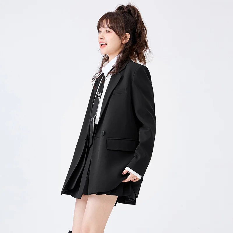 Semir Suit Jacket Women Loose Design Sense Spring 2022 New Black Casual Suit Chic Small Trendy