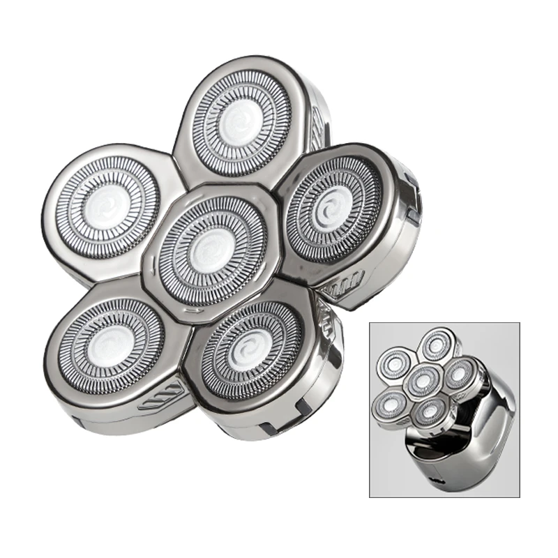 

Сменная бритва, 6 головок, 6 бритвенных головок, бритвенная головка, 6 головок, лезвие для резки бороды, совместимое с большинством роторных бритв