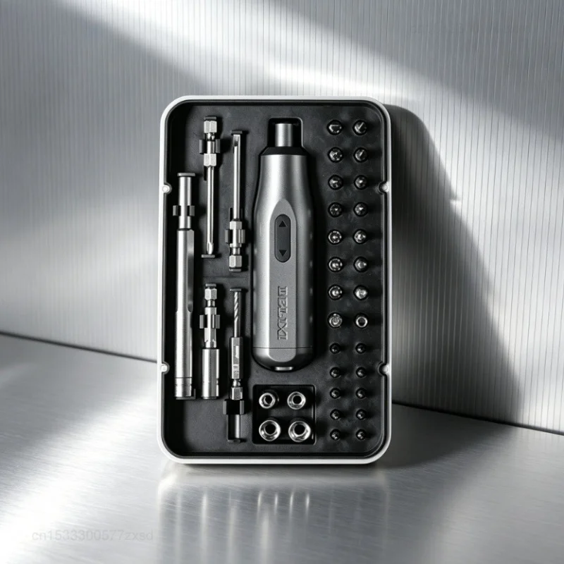 DELIXI Electric Screwdriver Household USB Rechargeable Screw Driver Set Portable Power Tools Set Household Maintenance Repair