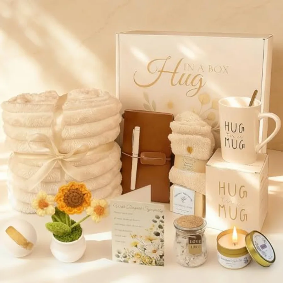 

11PCS Sympathy Gift Baskets Sympathy Gifts for Loss of Loved One Bereavement Grief Memorial Condolence Gift Basket for Loss Mis