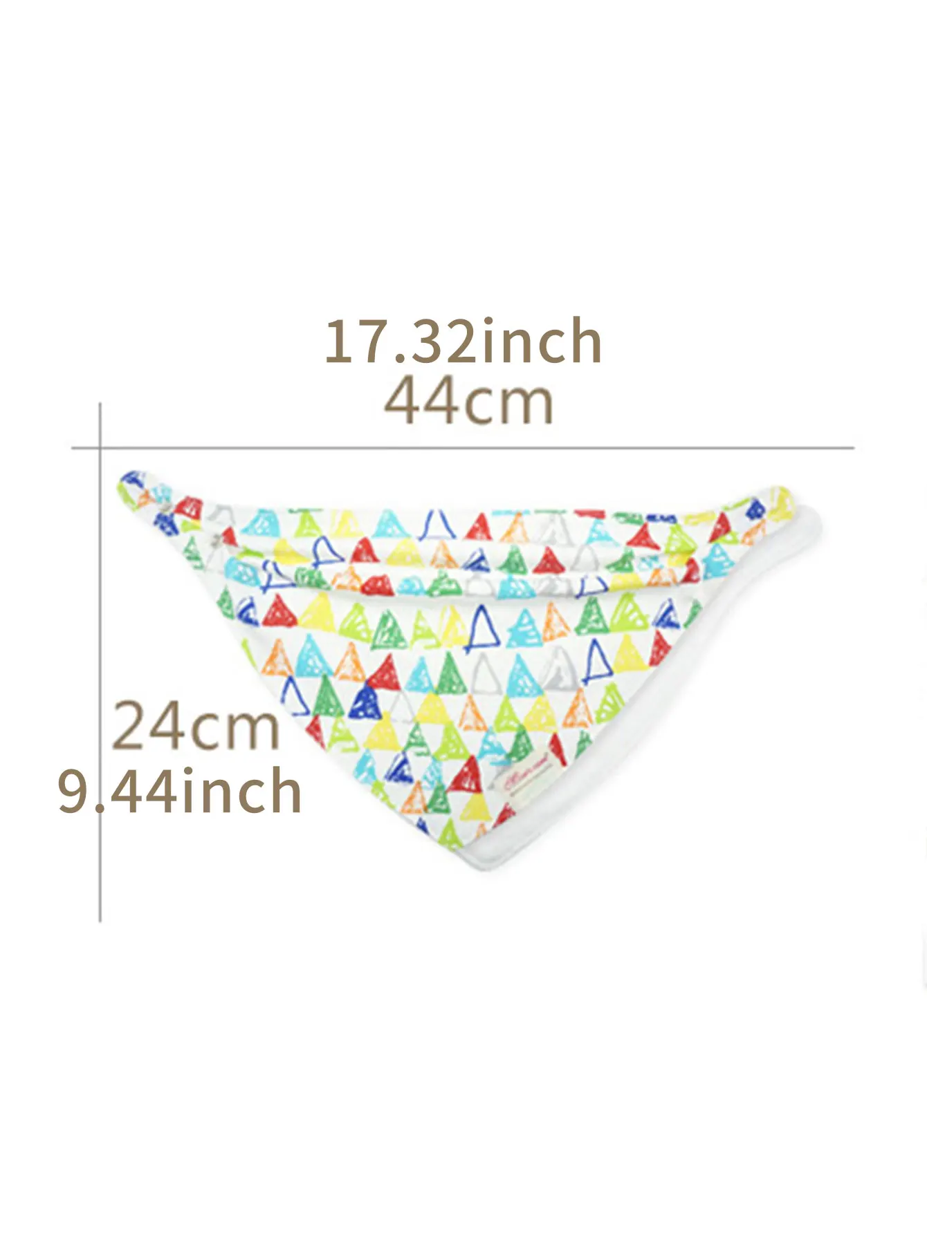 3pcs large-sized baby triangle scarves with double-layer button triangular scarf bibs 24 * 44cm Child Accessories