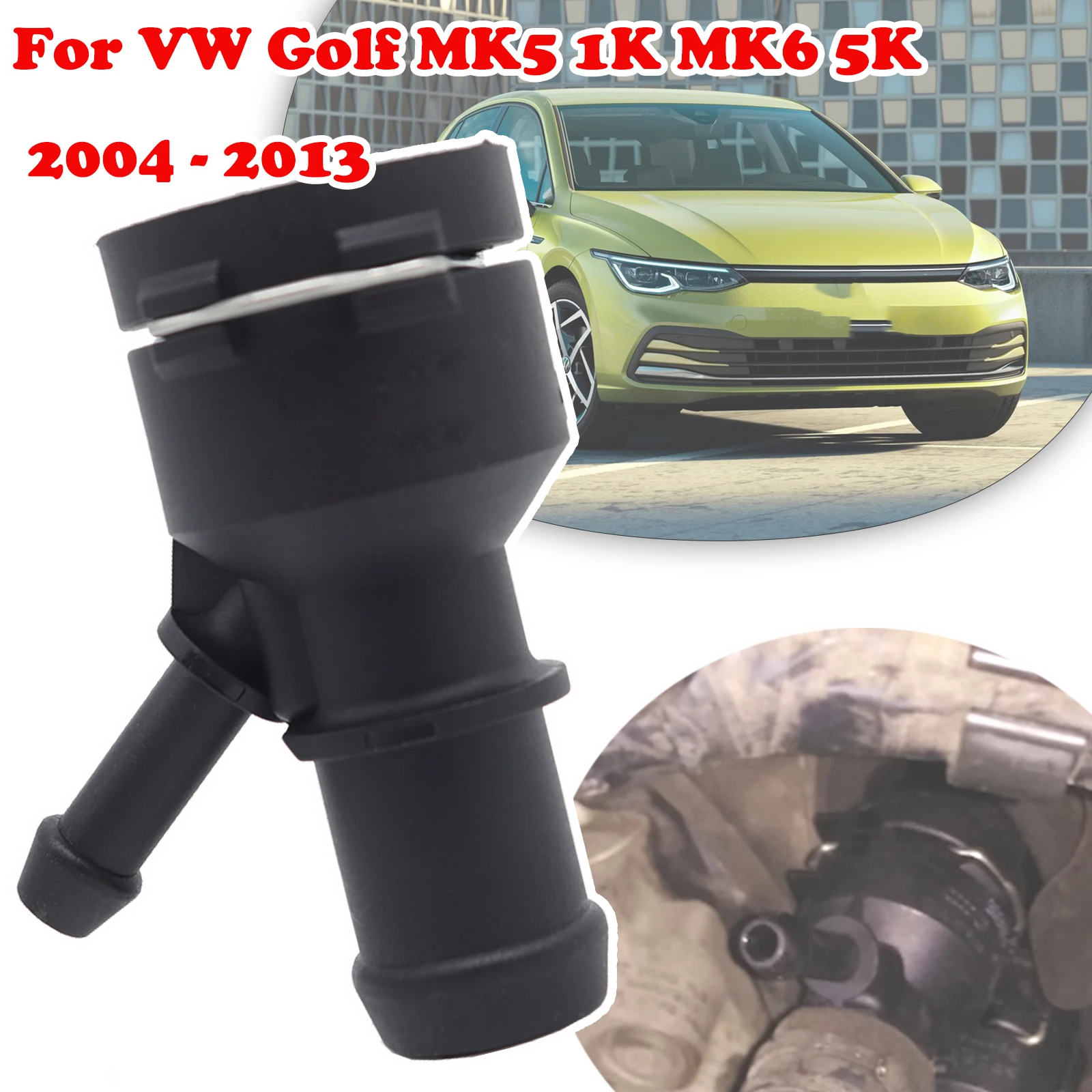 For VW Golf MK5 1K MK6 5K 2004-2013 Car Heat Exchange Coolant Flange Pipe Connector 1K0122291C Heat Coolant Hose Coupling Flange