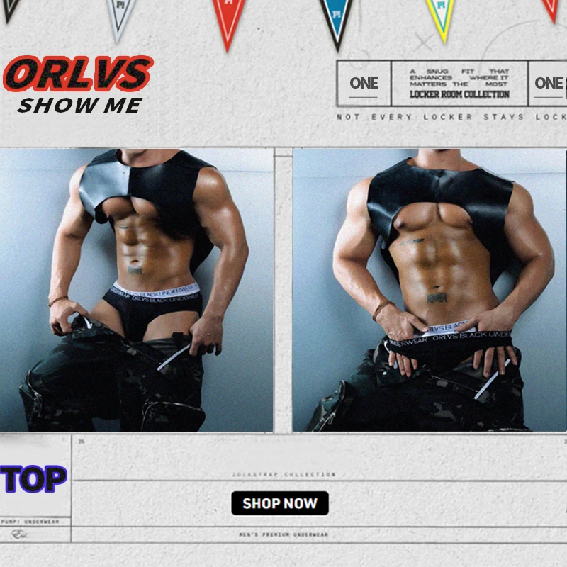 

ORLVS Brand sexy gay briefs men bikini male underwear slip hombre calzoncillos hombre kinckers for men briefs addicted underwear