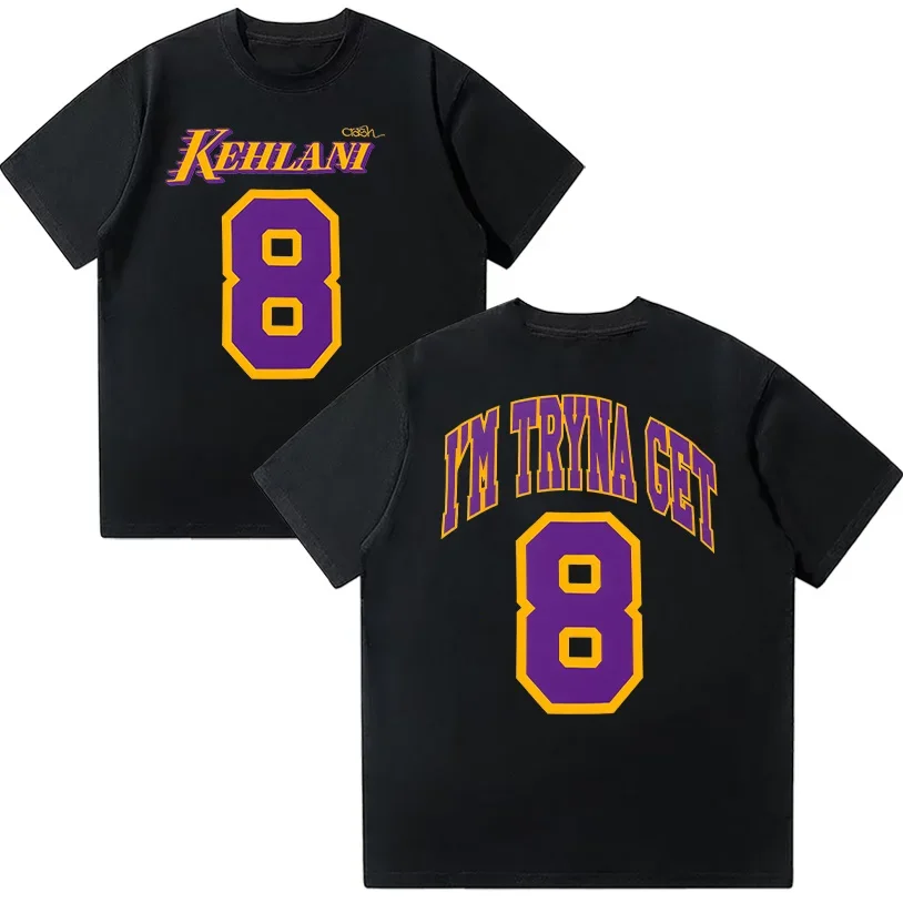 تي شيرت صيفي Kehlani 8 تي شيرت Harajuku جرافيك للجنسين ملابس قطنية عالية الجودة للنساء والرجال موضة غير رسمية بأكمام قصيرة Y2K #2