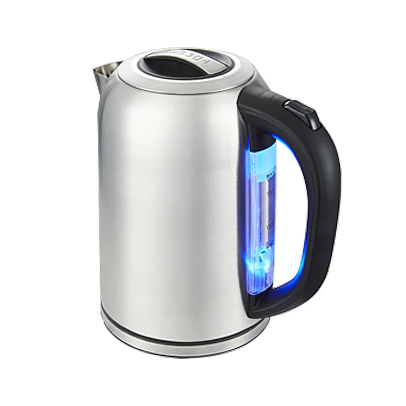 قابس BS، غلاية كهربائية من الفولاذ المقاوم للصدأ سريعة الطبخ بقدرة 1500 وات، سعة 1.7 لتر مع مؤشر مستوى الماء، مناسبة للفندق والمطبخ