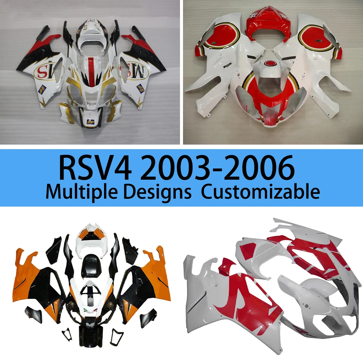 

Полный комплект обтекателей для мотоцикла Aprilia RSV4 1000 2003-2006 годов выпуска, облицовка кузова