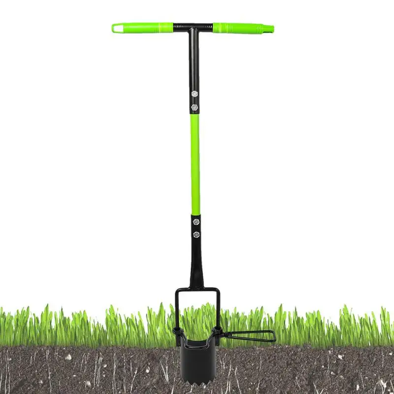 Digging Holes Tool For Planting Long Handled Transplanter Device For Crocus Comfortable T-shaped Handle Multi-purpose Gardening