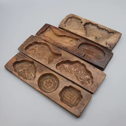 Old chinese moon cake mould, wood mould, table accessory, collectible