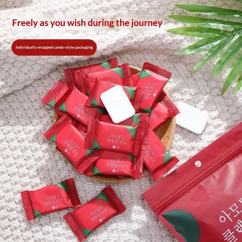 Disposable Compressed Towel Mini Portable Thick Soft 5/20PCS Individual Package for Camping Hiking Travel Skincare
