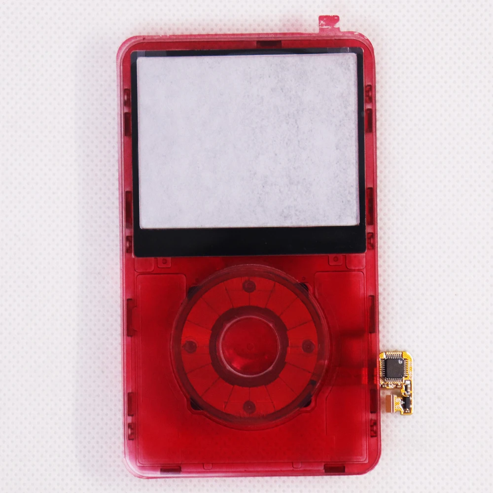 كلاسيكي واضح أحمر أخضر رمادي أزرق أرجواني PlasticFront Faceplate الإسكان ClickWheel زر لأجهزة iPod 6th 7th Classic 80GB120G160G #4