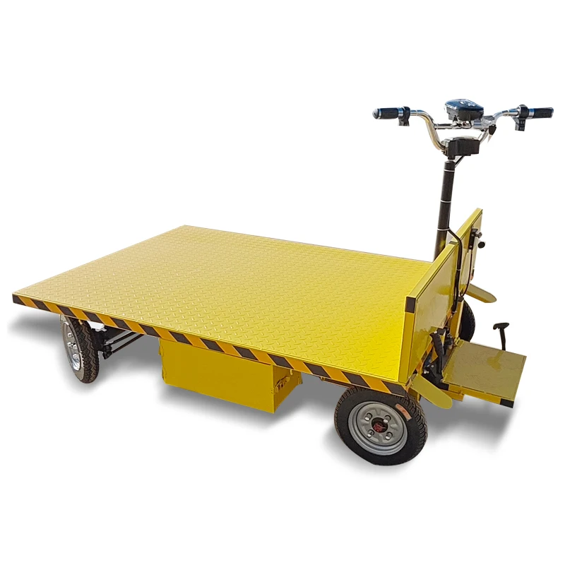 Electric Platform Trolley Featuring Standing Driving For Logistics And Warehouse Use