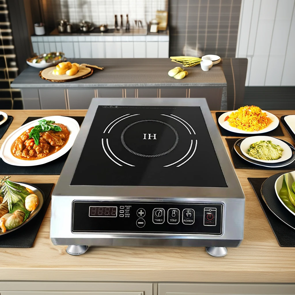 

2023 High-Speed 3500W Commercial Electric Induction Cooker Stainless Steel Intellint OEM for Home Use Plug Type US