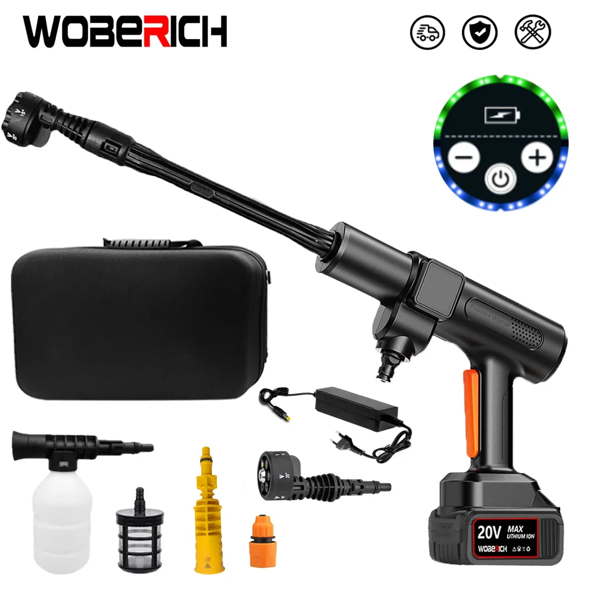 

Brushless Wiredless Portable High Pressure Car Washer Gun Rechargeable Spray Car Washing Machine Garden Tool for Makita 18V