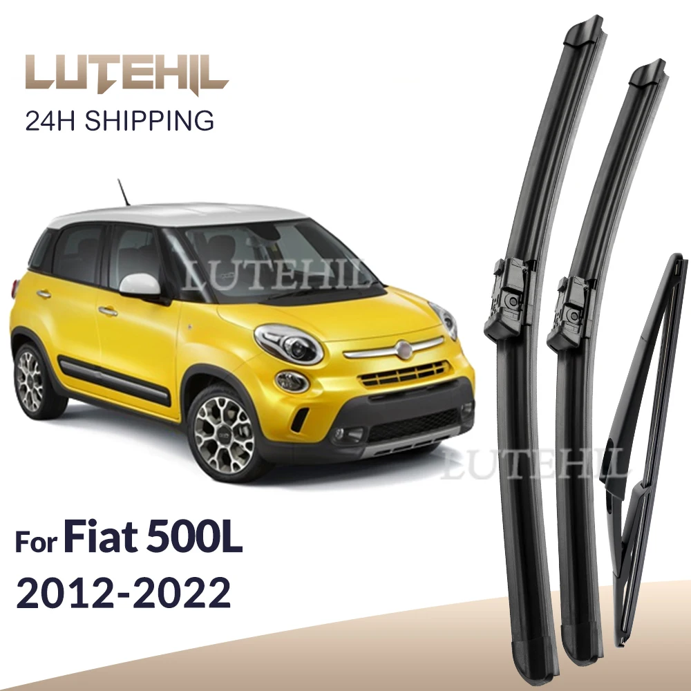 

For Fiat 500L 2012-2022 2013 2014 2015 2016 2017 Wiper Front&Rear Wiper Blades Windshield Windscreen Window Brushes 26"+15"+12"