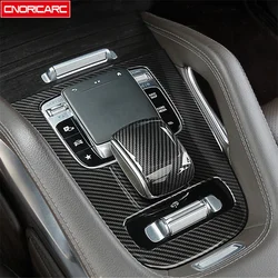 Carbon Fiber Color Gear Shift Panel Cover Trim For Mercedes Benz GLE W167 GLS 2020 Car Styling Air Vents Decoration Accessories