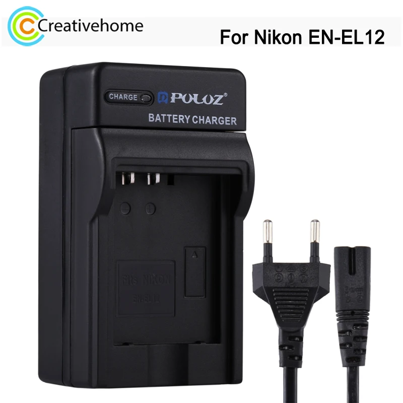 For Nikon EN-EL12 Battery EU Plug Battery Charger with Cable