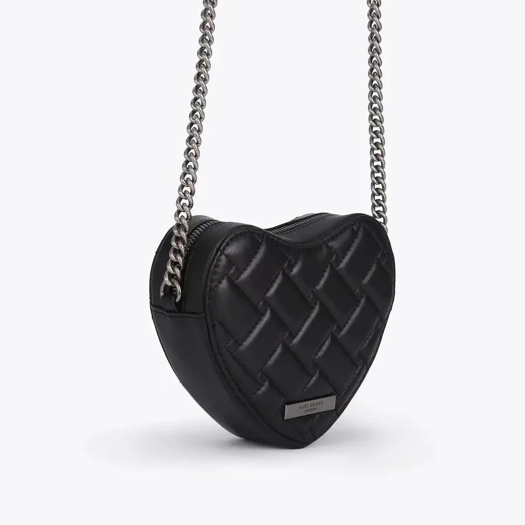 KURT GEIGER LONDON 2023 New New Arrival Heart Shape Rainbow Women Cross Body Bag Colorful PU Handbag for Christmas Gift