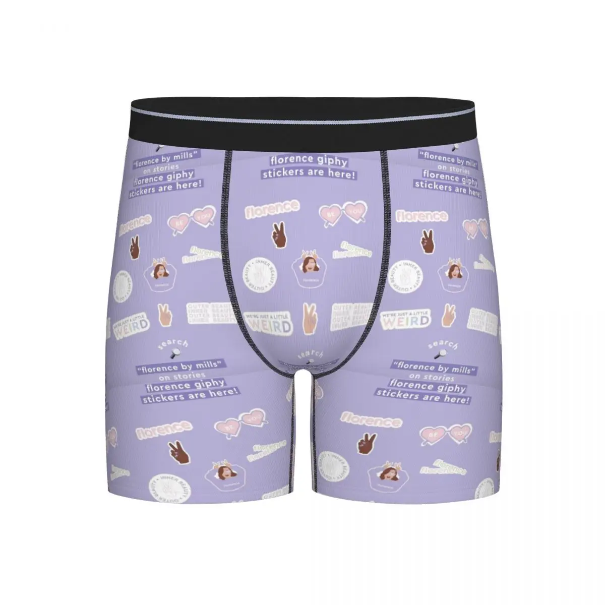 

Long Boxer Underpants Shorts Florence By Mills Purple Panties Men's Ventilate Underwear for Homme Man Boyfriend Gifts