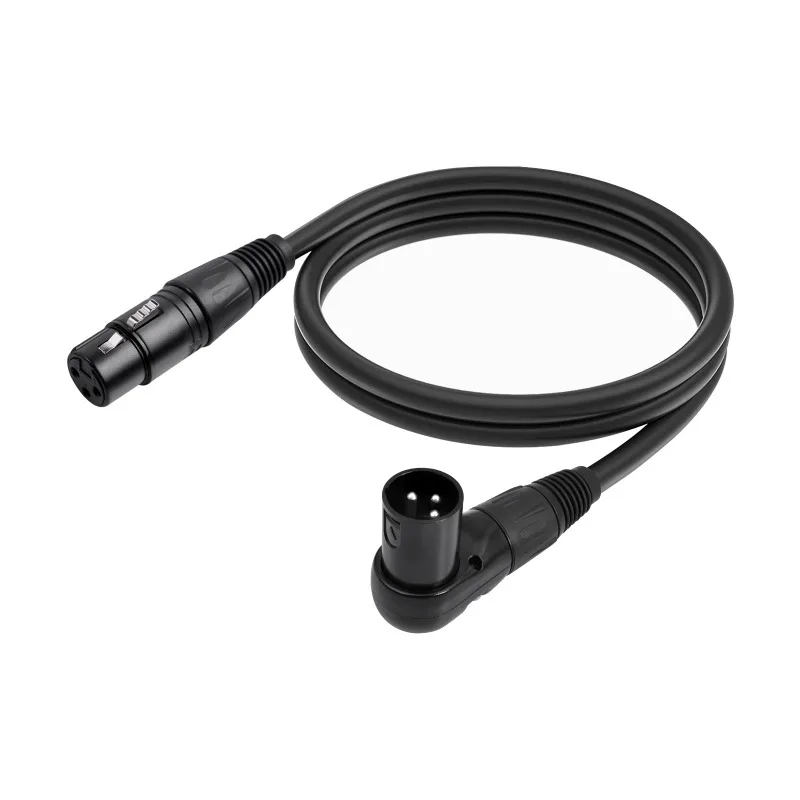 

Right Angle XLR Male To Female 3Pin Mic Cord Mixer Microphone Speaker Power Amp Right Angle XLR Male To Female 3 Pin Mic Cord