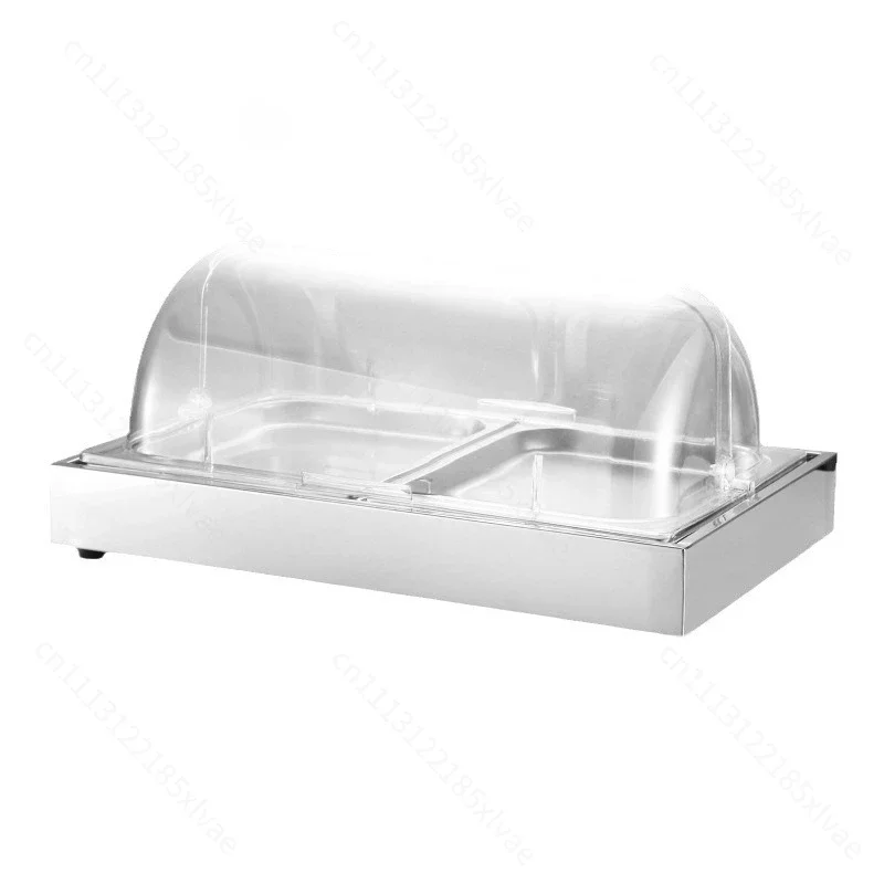 Commercial Frozen Food Display Stand in Restaurants, Frozen Seafood Self-service Counter, and Fresh-keeping Ice Table