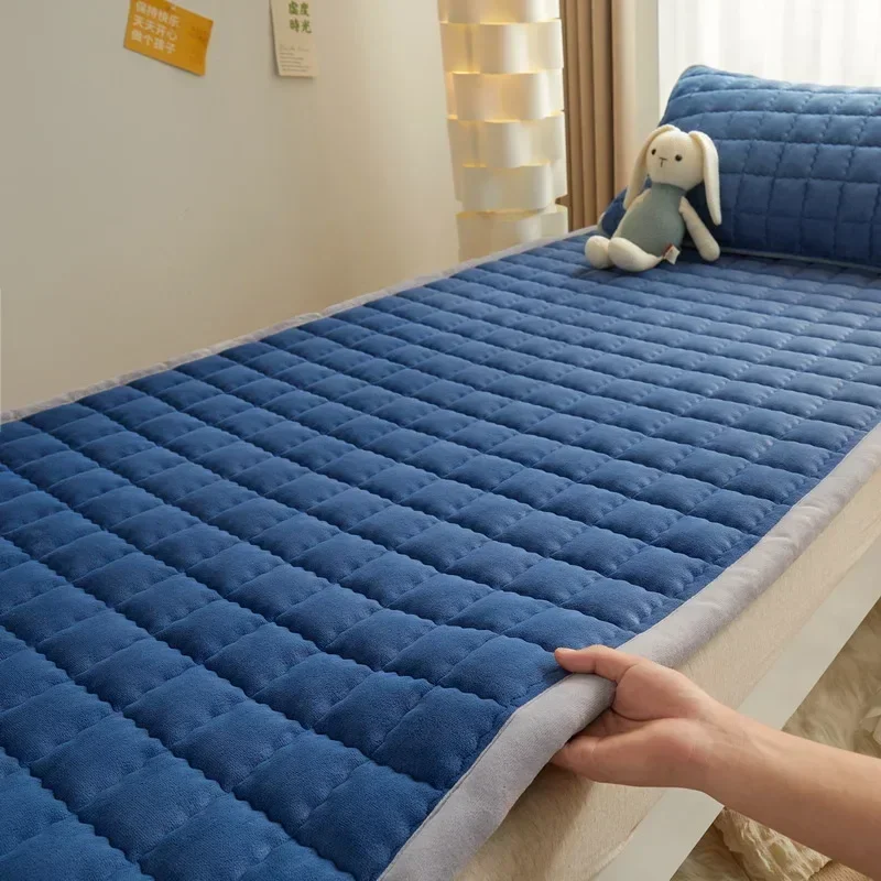 1PC Solid Color Mattress Tatami Student Dormitory Rental House Milk Flour Mattress Soft Mattress Thin-Mattress Printed