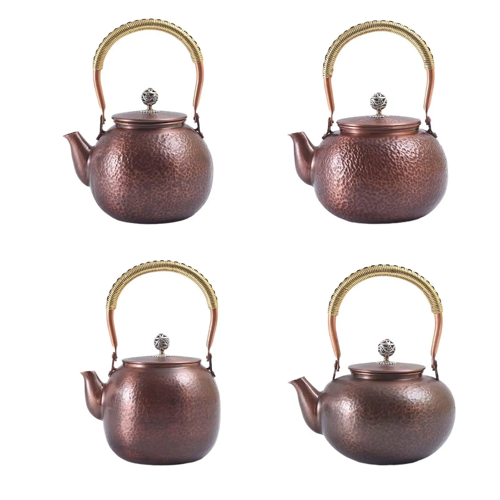 

Copper Teapot Coffee Pot Hammered Tea Dispenser Water Boiler Jug Stovetop Teapot Kung Fu Teapot for Kitchen Hotel Home Picnic