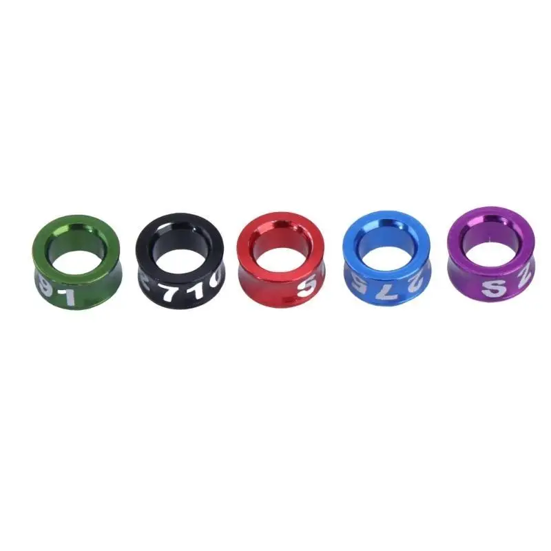 E8BD 50-Pack Bird Leg Bands Foot Round Tag Clips Alloy Straps for Pigeon for Dove Chicken Bantam Lovebirds Finch Mix Color 4